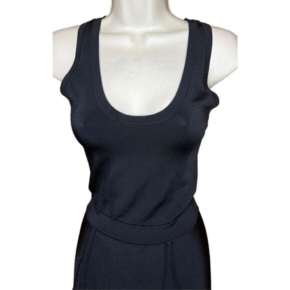 A.L.C. Scoop Neck Black Tank Pleated Dress Size XS - Picture 2 of 6